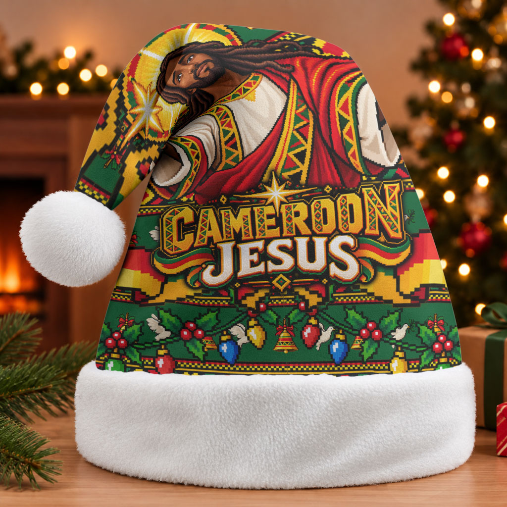 Cameroon Jesus Christmas Santa Hat African Culture Ugly Knit Pattern