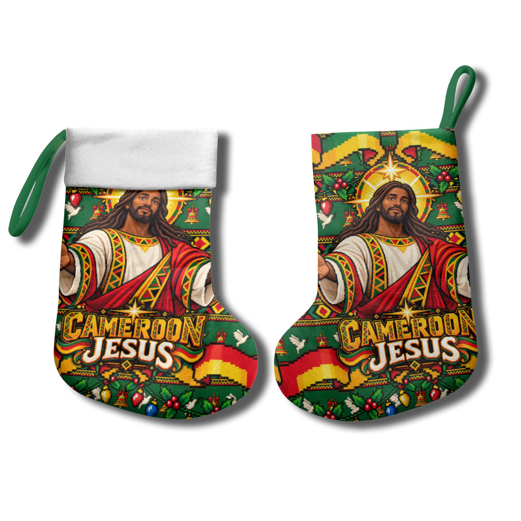 Cameroon Jesus Christmas Stocking African Culture Ugly Knit Pattern