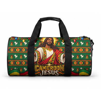 Cameroon Jesus Christmas Duffle Bag African Culture Ugly Knit Pattern
