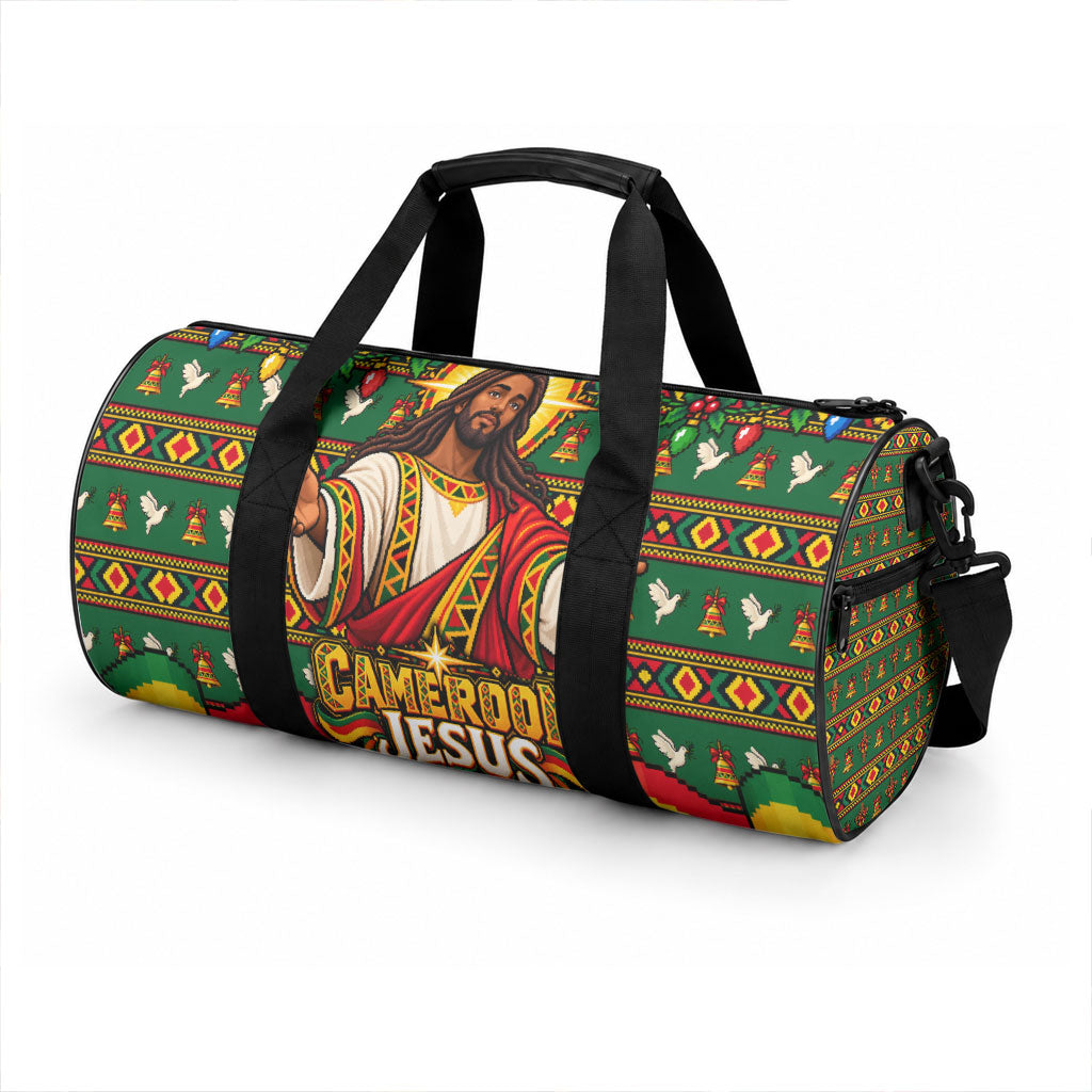 Cameroon Jesus Christmas Duffle Bag African Culture Ugly Knit Pattern
