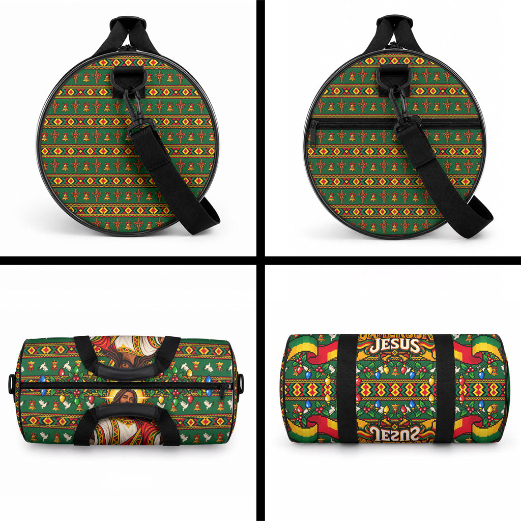Cameroon Jesus Christmas Duffle Bag African Culture Ugly Knit Pattern