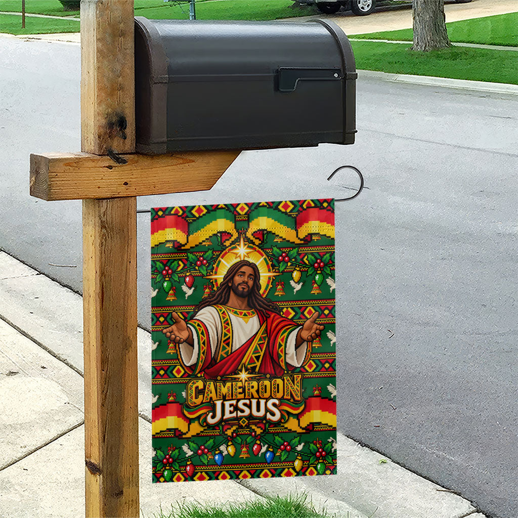 Cameroon Jesus Christmas Garden Flag African Culture Ugly Knit Pattern