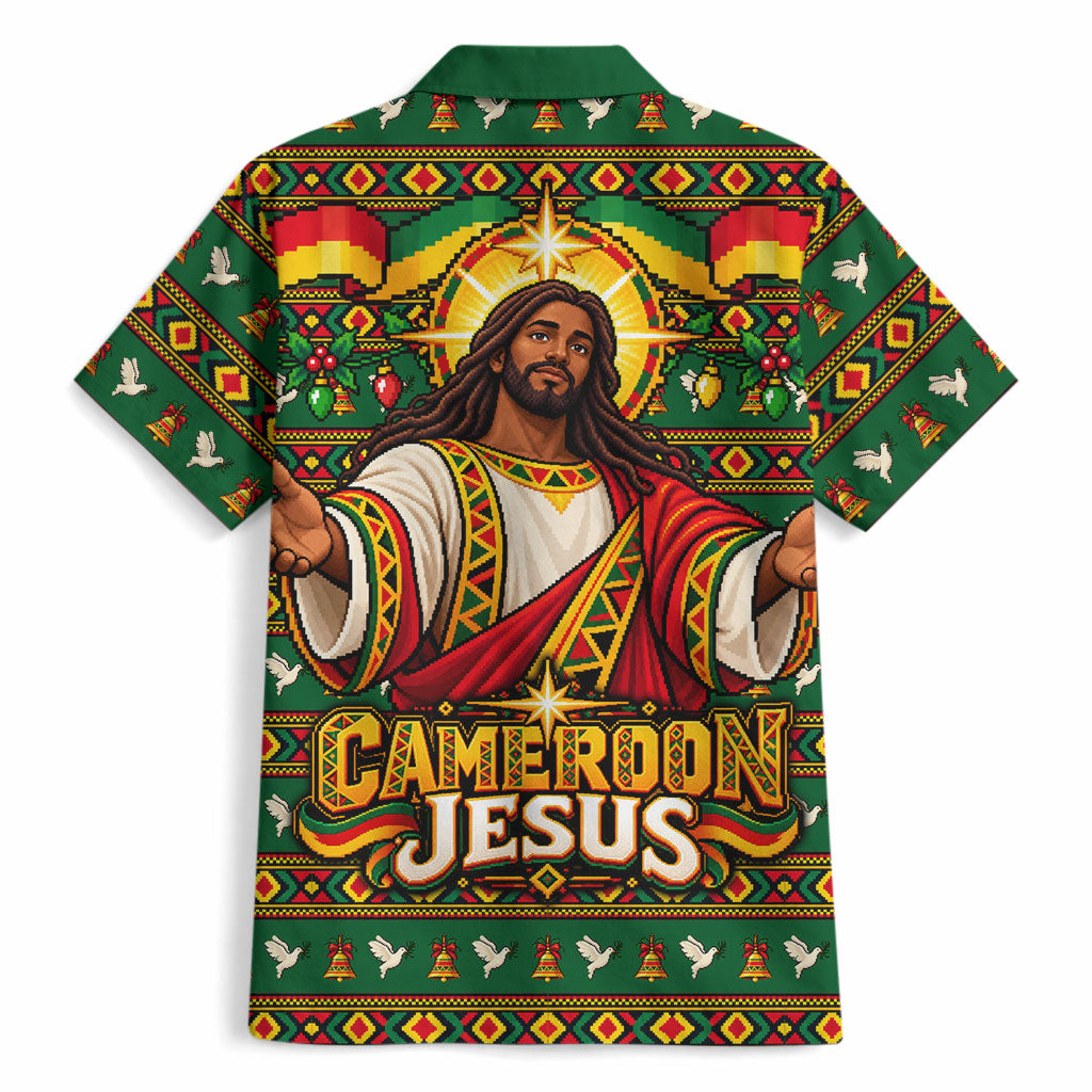 Cameroon Jesus Christmas Hawaiian Shirt African Culture Ugly Knit Pattern