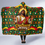 Cameroon Jesus Christmas Hooded Blanket African Culture Ugly Knit Pattern