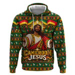 Cameroon Jesus Christmas Hoodie African Culture Ugly Knit Pattern
