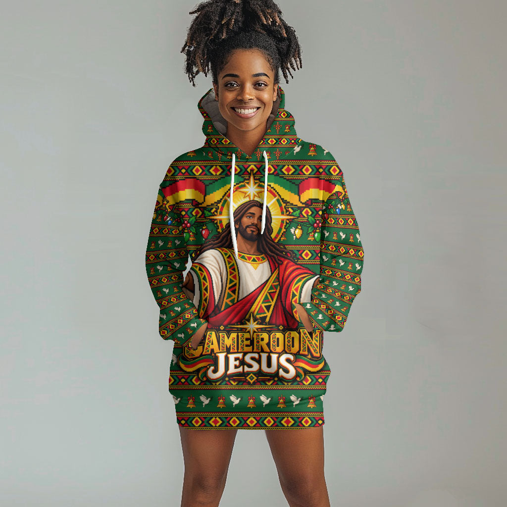Cameroon Jesus Christmas Hoodie Dress African Culture Ugly Knit Pattern