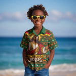 Cameroon Jesus Christmas Kid Hawaiian Shirt African Culture Ugly Knit Pattern