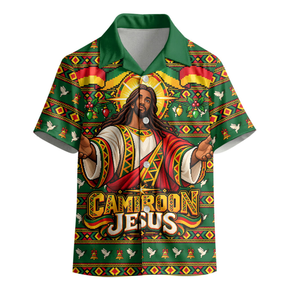 Cameroon Jesus Christmas Kid Hawaiian Shirt African Culture Ugly Knit Pattern