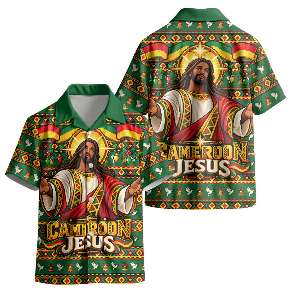 Cameroon Jesus Christmas Kid Hawaiian Shirt African Culture Ugly Knit Pattern