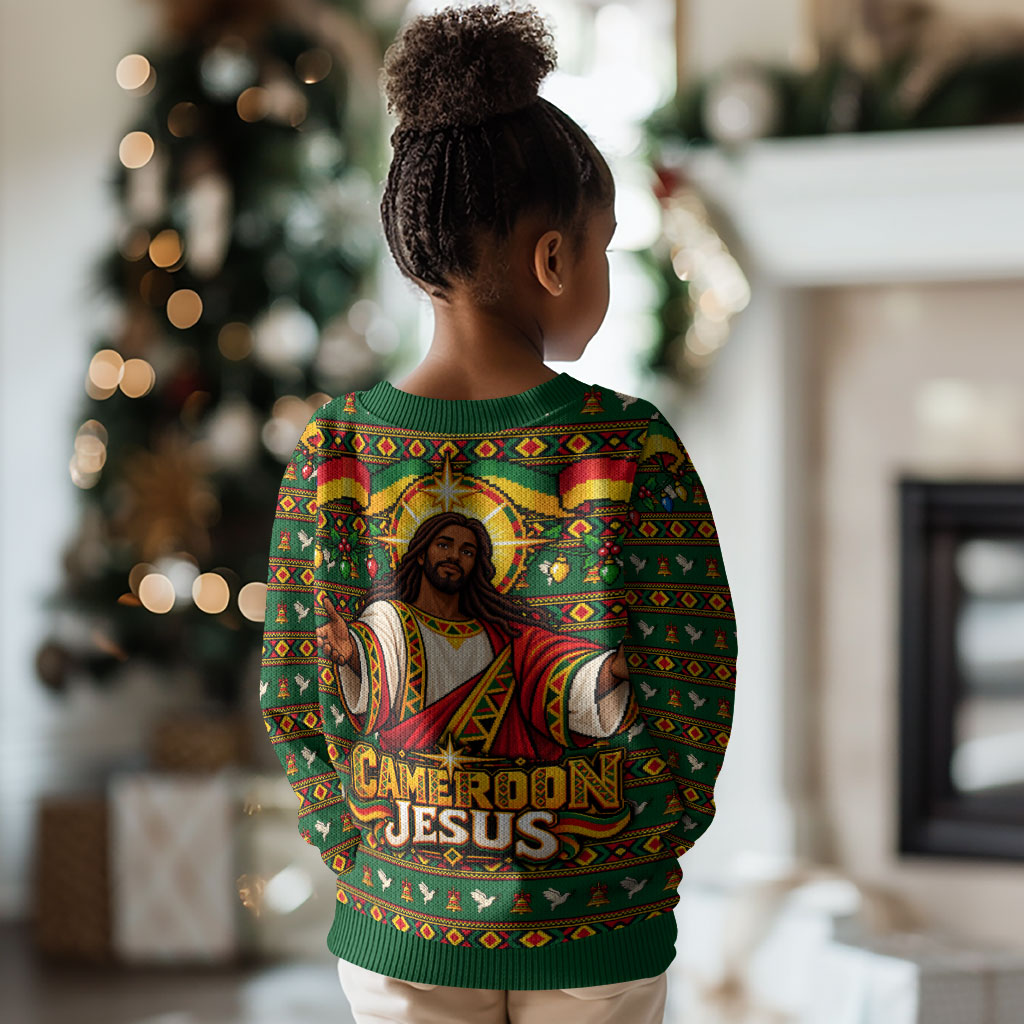 Cameroon Jesus Christmas Kid Ugly Christmas Sweater African Culture Ugly Knit Pattern