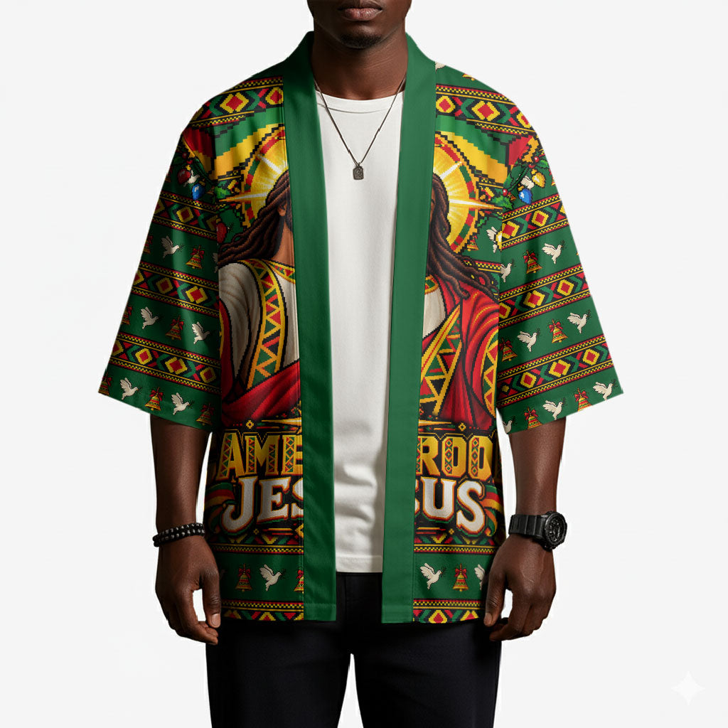 Cameroon Jesus Christmas Kimono African Culture Ugly Knit Pattern
