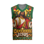 Cameroon Jesus Christmas Knitted V-Neck Vest African Culture Ugly Knit Pattern