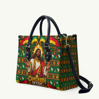 Cameroon Jesus Christmas Leather Bag African Culture Ugly Knit Pattern