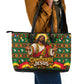 Cameroon Jesus Christmas Leather Tote Bag African Culture Ugly Knit Pattern
