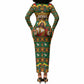 Cameroon Jesus Christmas Long Sleeve Bodycon Dress African Culture Ugly Knit Pattern