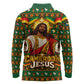Cameroon Jesus Christmas Long Sleeve Polo Shirt African Culture Ugly Knit Pattern