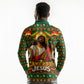 Cameroon Jesus Christmas Long Sleeve Polo Shirt African Culture Ugly Knit Pattern
