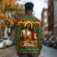 Cameroon Jesus Christmas Long Sleeve Shirt African Culture Ugly Knit Pattern