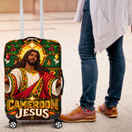 Cameroon Jesus Christmas Luggage Cover African Culture Ugly Knit Pattern