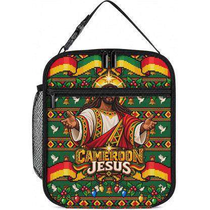 Cameroon Jesus Christmas Lunch Bag African Culture Ugly Knit Pattern