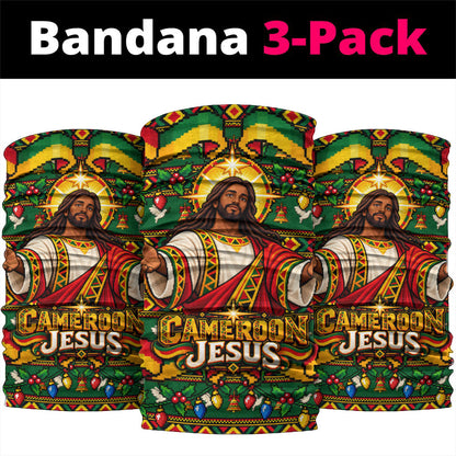 Cameroon Jesus Christmas Neck Gaiter African Culture Ugly Knit Pattern