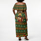Cameroon Jesus Christmas Off Shoulder Maxi Dress African Culture Ugly Knit Pattern