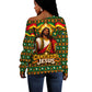 Cameroon Jesus Christmas Off Shoulder Sweater African Culture Ugly Knit Pattern
