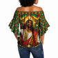 Cameroon Jesus Christmas Off Shoulder Wrap Waist Top African Culture Ugly Knit Pattern