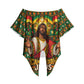 Cameroon Jesus Christmas Off Shoulder Wrap Waist Top African Culture Ugly Knit Pattern