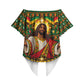 Cameroon Jesus Christmas Off Shoulder Wrap Waist Top African Culture Ugly Knit Pattern