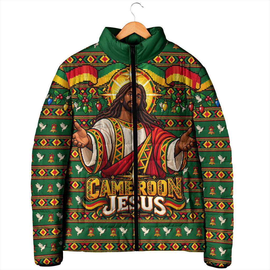 Cameroon Jesus Christmas Padded Jacket African Culture Ugly Knit Pattern