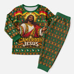 Cameroon Jesus Christmas Pajama Set African Culture Ugly Knit Pattern