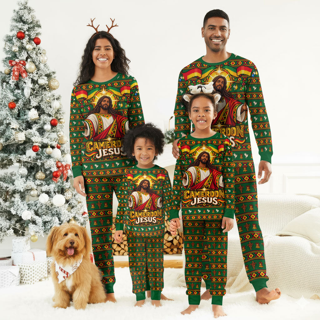 Cameroon Jesus Christmas Pajama Set African Culture Ugly Knit Pattern