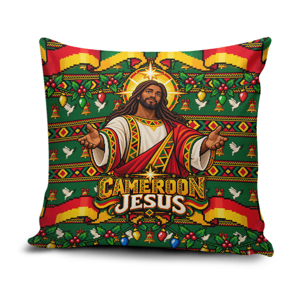 Cameroon Jesus Christmas Pillow Cover African Culture Ugly Knit Pattern