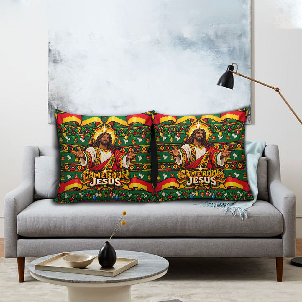 Cameroon Jesus Christmas Pillow Cover African Culture Ugly Knit Pattern