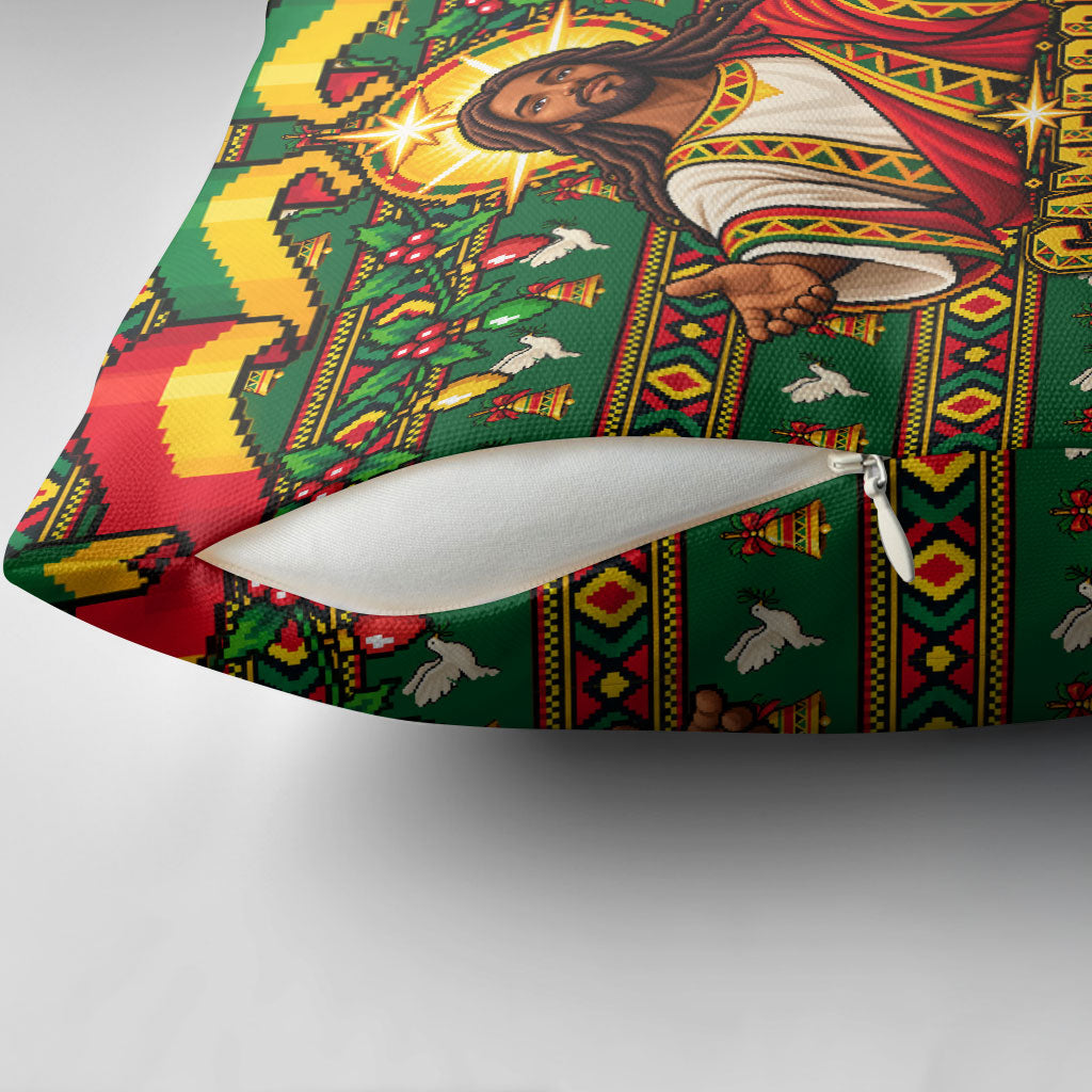 Cameroon Jesus Christmas Pillow Cover African Culture Ugly Knit Pattern