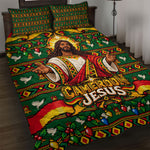 Cameroon Jesus Christmas Quilt Bed Set African Culture Ugly Knit Pattern