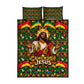 Cameroon Jesus Christmas Quilt Bed Set African Culture Ugly Knit Pattern