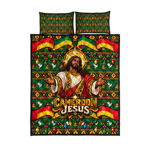 Cameroon Jesus Christmas Quilt Bed Set African Culture Ugly Knit Pattern