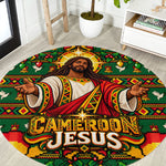 Cameroon Jesus Christmas Round Carpet African Culture Ugly Knit Pattern