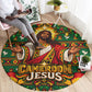 Cameroon Jesus Christmas Round Carpet African Culture Ugly Knit Pattern
