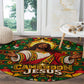 Cameroon Jesus Christmas Round Carpet African Culture Ugly Knit Pattern