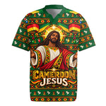 Cameroon Jesus Christmas Rugby Jersey African Culture Ugly Knit Pattern