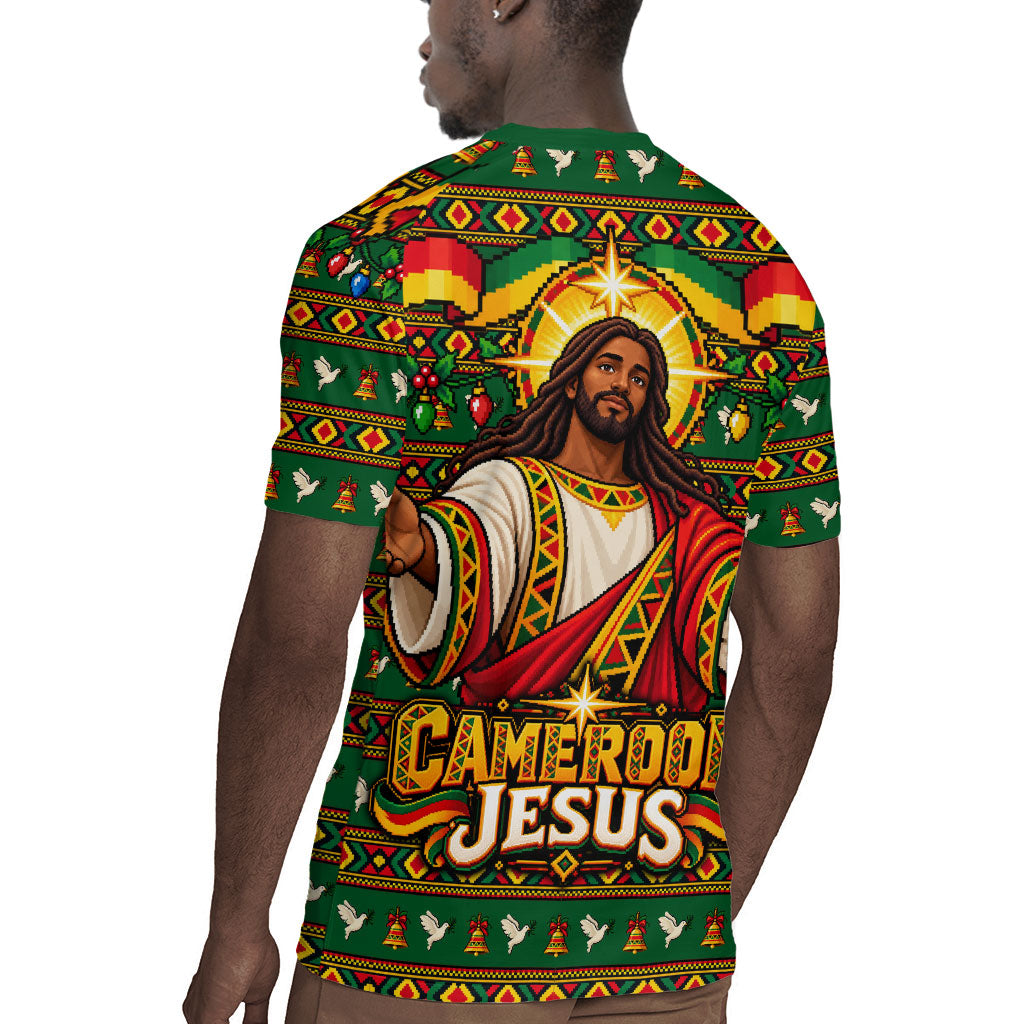 Cameroon Jesus Christmas Rugby Jersey African Culture Ugly Knit Pattern