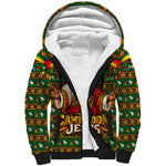 Cameroon Jesus Christmas Sherpa Hoodie African Culture Ugly Knit Pattern