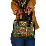 Cameroon Jesus Christmas Shoulder Handbag African Culture Ugly Knit Pattern