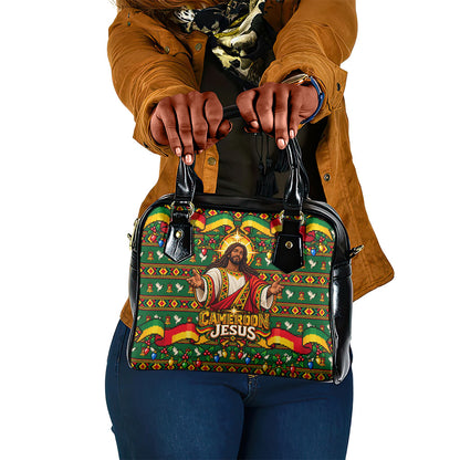 Cameroon Jesus Christmas Shoulder Handbag African Culture Ugly Knit Pattern