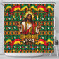 Cameroon Jesus Christmas Shower Curtain African Culture Ugly Knit Pattern