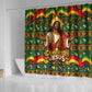 Cameroon Jesus Christmas Shower Curtain African Culture Ugly Knit Pattern