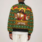 Cameroon Jesus Christmas Sleeve Zip Bomber Jacket African Culture Ugly Knit Pattern